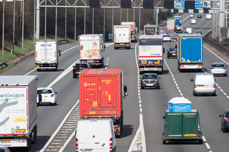 vehicles on a motorway