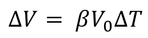 Thermal expansion of a fluid equation