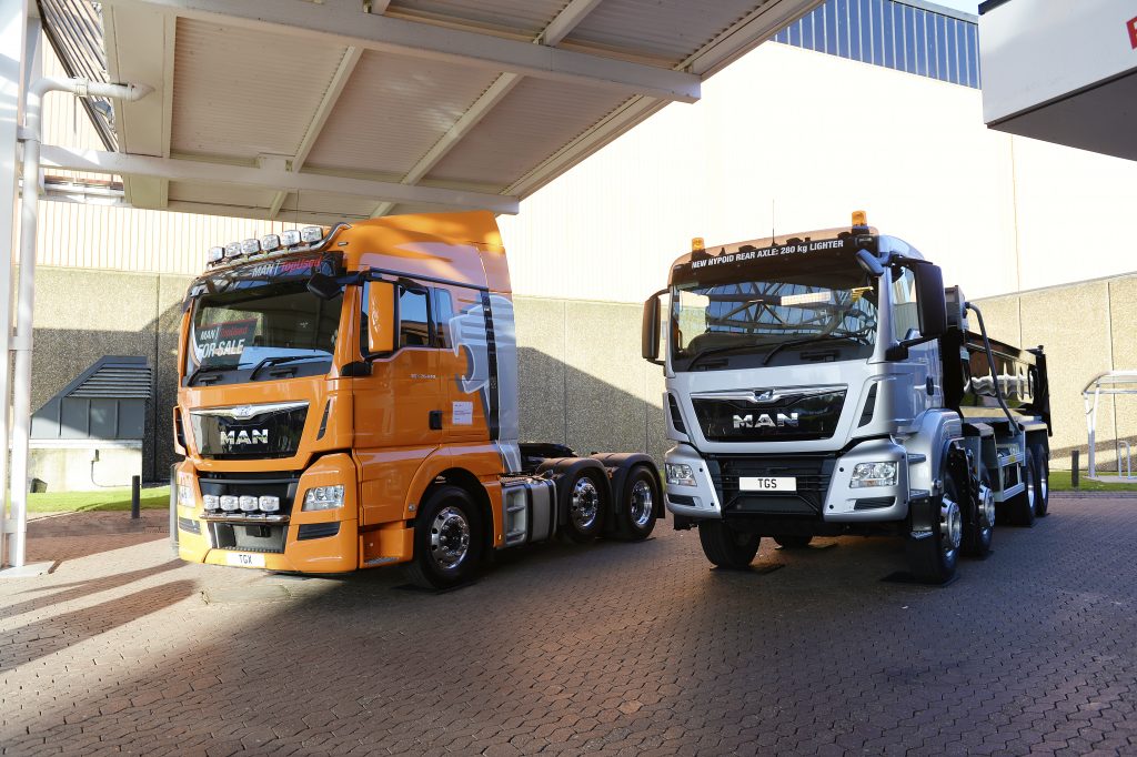 Photo of two trucks from this years Commercial Vehicle Show
