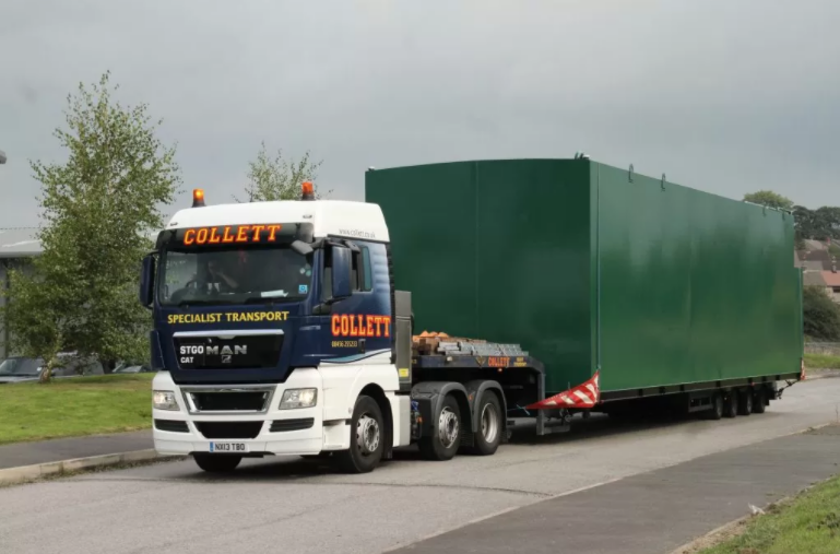lorry transporting bunded fuel tank