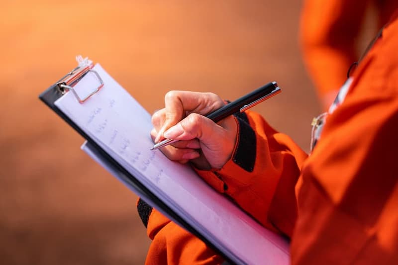 man with clipboard