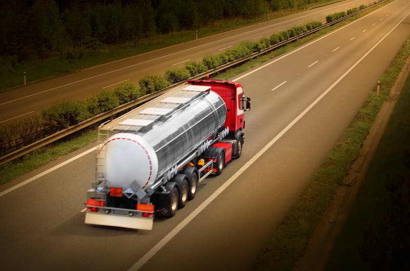 lorry driving down motorway